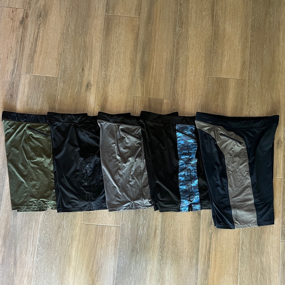 Set of 5 XL HYLETE workout shorts above knee & reg will take individual offers